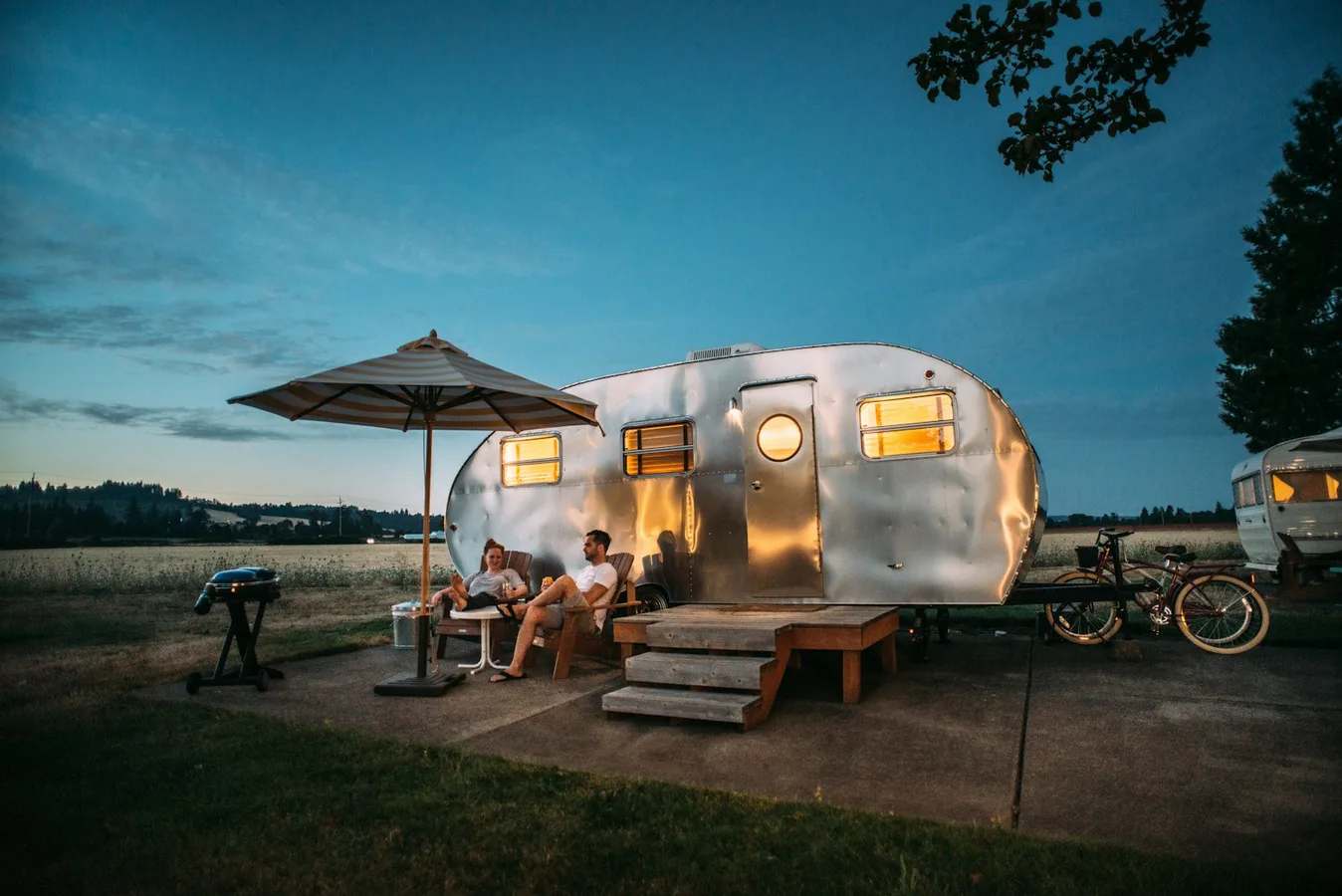 RV camper at a campsite