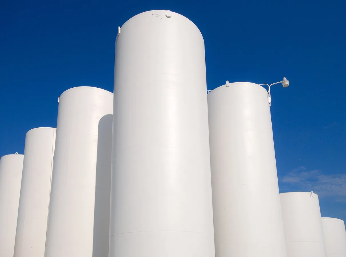 Propane storage tanks at a facility